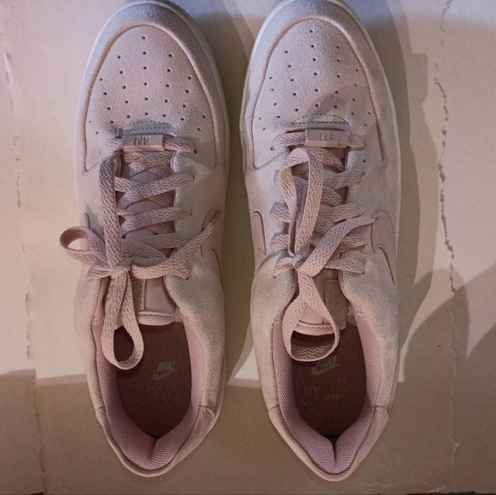 Nike Women's Light Pink Air Force Ones Size 12 Sneakers